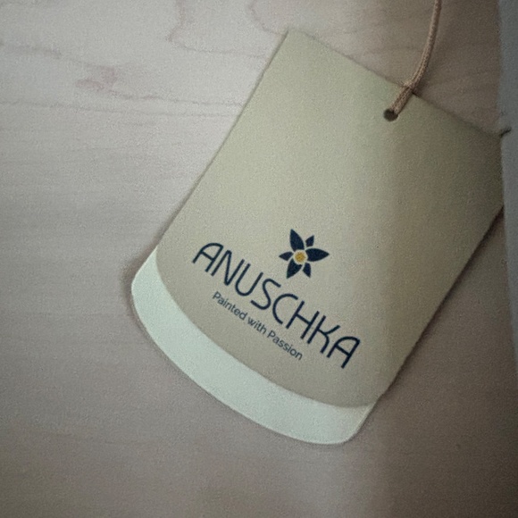 New Anuschka Light Blue Floral Genuine Leather Bag & Zippered Wallet 2 Piece Set - Picture 15 of 16